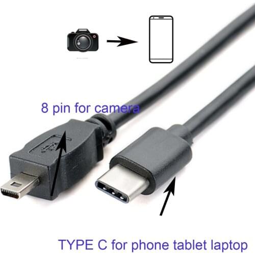 TYPE C OTG CABLE FOR Sony Alpha DSLR-A700 A200 A350 A900 S650 S700 S750 S780 camera to phone edit picture video