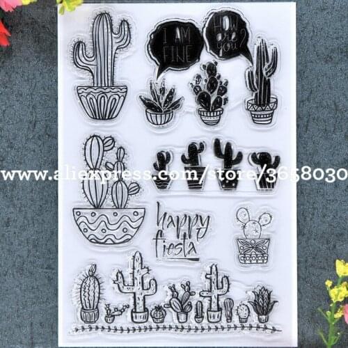 Cactus happy fiesta Scrapbook DIY photo cards rubber stamp clear stamp transparent stamp 10x15cm 8101505