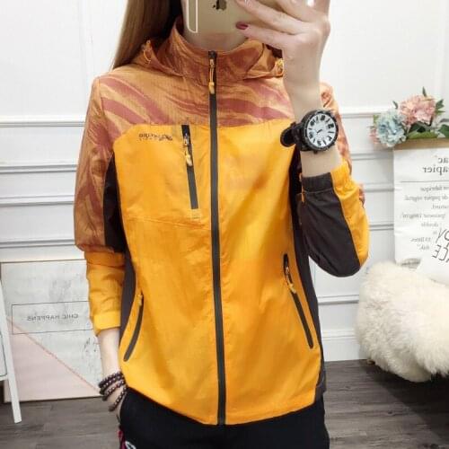 Summer outdoor sunscreen clothing womens color matching sunscreen clothing ultra-thin jacket sports windbreaker skin clothing