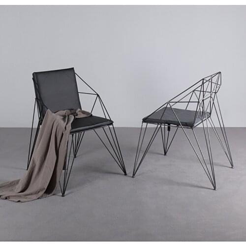 Mental Dinning Chair Sofa Backrest Makeup Stool Hollow Nordic Dining Chair For Kitchen Living Room Bedroom Make Up Chairs 의자