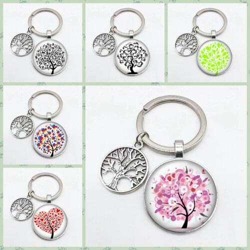 Multi-colored Tree of Life Keychain Alloy Small Pendant Tree of Life Keychain Fashion Personality Keychain Gift Jewelry