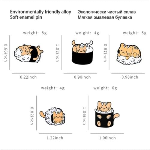 New 20Pcs Teacup Blanket Cat Alloy Brooch Lapel Pin Action Figure Toy