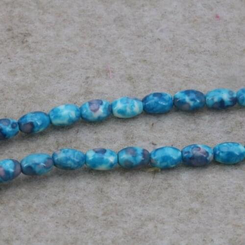 Olive shape Riverstones loose beads 5x8mm DIY 15 inches women jewelry Three colors to choose from making design gifts