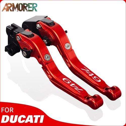 Motorcycle High Quality CNC Adjustable Left & Right Brake Clutch Lever Motorbike Accessories For Ducati 749 2003 2004 2005 2006