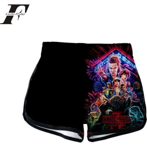 Kpop Horror TV series Stranger Things 3D shorts women/men Print homme Casual Harajuku Stranger Thing Sexy Shorts Clothes