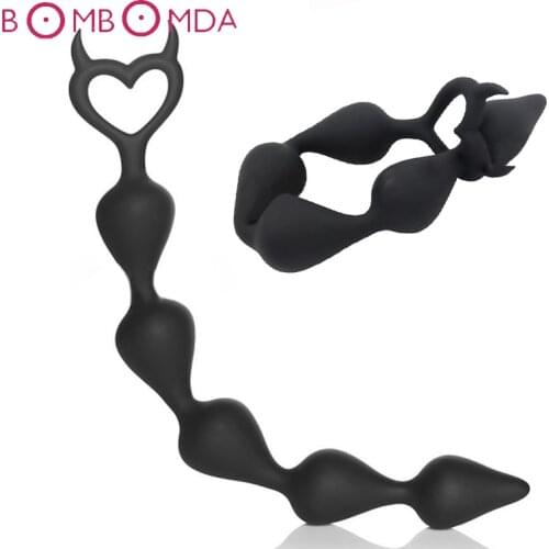 Silicone Anal Plug Prostate Massage Anal Pull Beads G spot Stimulation Vaginal Balls Butt Plug Sex Toys For Adults Masturbators