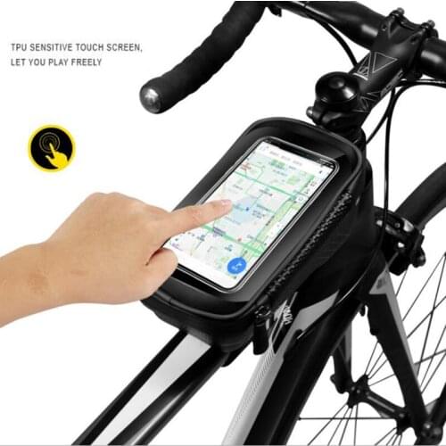 New Bike Bag Rainproof MTB Bicycle Bag Frame Front Top Tube Cycling Phone Holder Touch Screen Bag 6.6in Phone Case