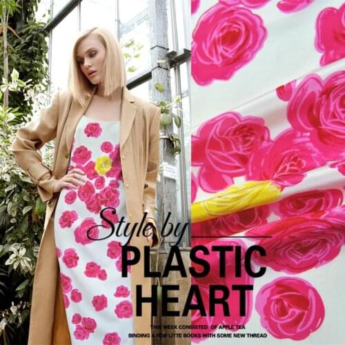 LEO&LIN Rose 100% silk crepe de chine 12 Mumi spring summer dress shirt fabrics (1 meter)