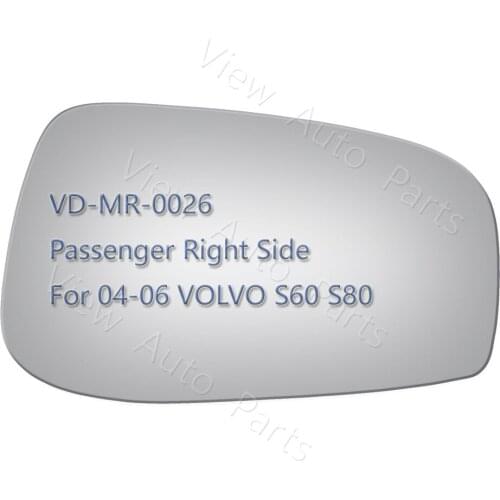 New Mirror Glass for 04-06 VOLVO S60 S80 Passenger Right Side