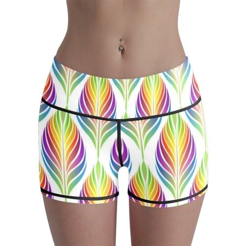 3D Printed Stretch Ladies High Waist Energy Seamless Yoga Shorts Sports Leisure Running Fitness Pants Sports Tight Pant Leggings