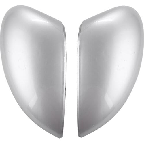 1 Pair Left/Right Silver Rearview Side View Mirror Replacement Cover Cap Case Shell for Ford for Fiesta Mk7 2008 2009 2010 2011