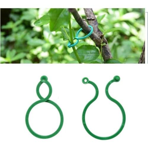 100pcs Garden Vegetable Plant Support Link Clip Twist Ring Gardening Greenhouse Supplies