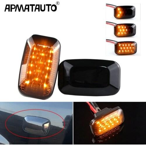 2pcs Dynamic LED Side Marker Light Turn Signal Lights Blinker Indicator For Toyota For 1984-Present Land Cruiser 70 Series (J70)