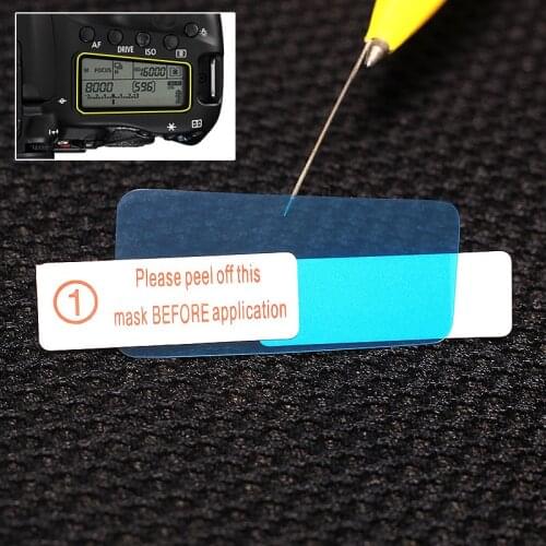 2pcs Top LCD Protection Film For Canon EOS R R5 77D 9000D 70D 80D 90D 6D 5D III IV 5DS 6D Mark II 7D II 760D 8000D Rebel T6s