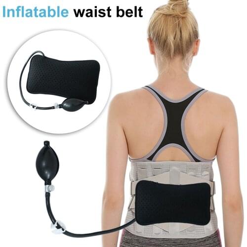 2021 Inflated Back Decompression Belt Lumbar Support for Back Pain Relief Lower Back Traction Device for Women Men