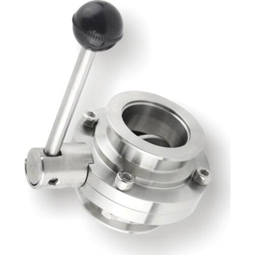 KF-25/40/50 Butterfly Flow Control Valve Vacuum KF Clamp End For Beer brewing Diary Product Homebrew