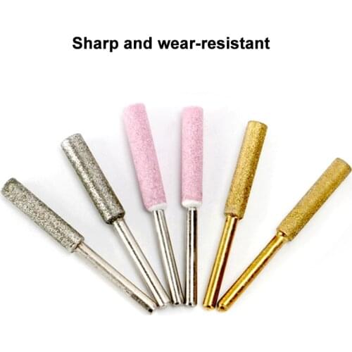 5 Pieces Diamond Coated Cylindrical Burr Chainsaws Sharpener Stone File Chainsaws Sharpening Carving Sharpening Tool J2Y