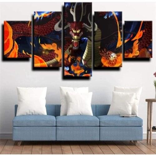 5 Piece Wall Art Canvas Anime Manga Dragon Posters And Pictures Modern Home Living Room & Bedroom Wall Decoration Paintings