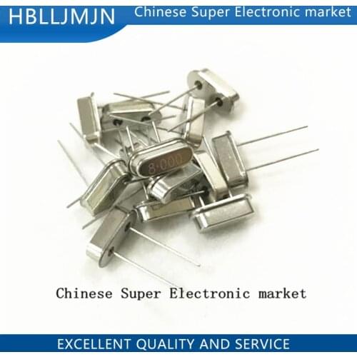 50PCS Crystal Oscillator 8MHz 8 MHz 8M Hz 8.000M Mini Passive Resonator Quartz HC-49S