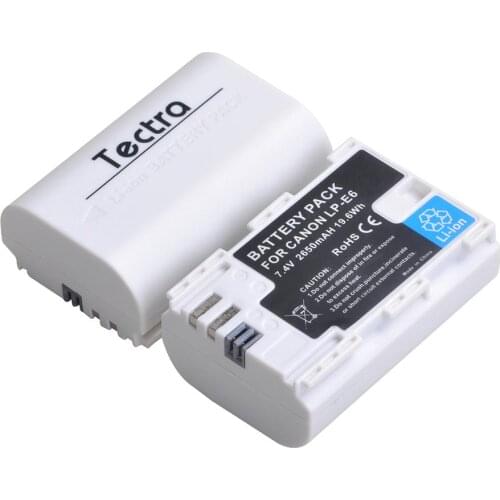 2650mAh 1PCS LP-E6 LP-E6N Camera Battery for Canon EOS 5D Mark IV 5D2 5DS R Mark II 2 III 3 6D 60D 60Da 7D 7DII 70D, LPE6