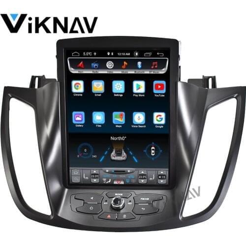 Car gps navigation multimedia player for ford kuga 2013-2018 android radio head unit tape recorder video player vertical screen