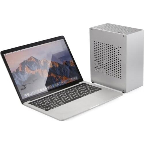 R58A B07 Mini ITX Computer Case Aluminum Chassis HTPC Host Case USB 3.0 ITX Enclosure with Graphics Card 16x Extension Cable