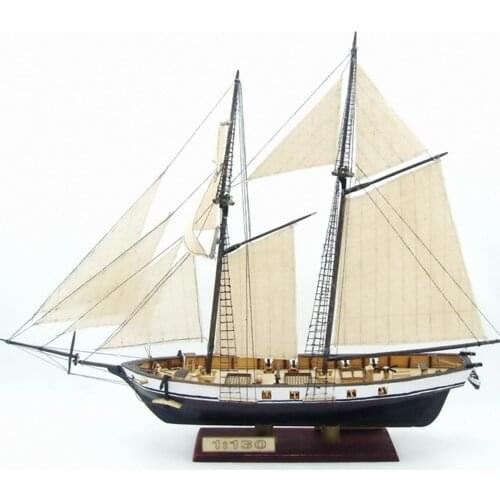 Wooden Scale Model Ship 1/130 Assembly Model kits Classical Wooden Sailing Boat Model HARVEY 1847 Scale Wooden Model Ship Kits
