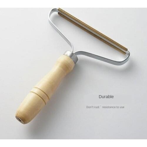 Wooden manual shaving ball device, clothing depilator, ball removal device, bristle device