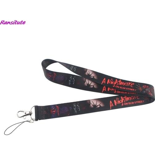 Ransitute R1405 Horror Movie Killer Lanyards Id Badge Holder Keychain ID Card Pass Gym Mobile Badge Holder Lanyard Key Holder