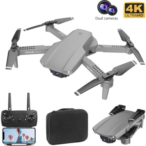 New E99 Pro RC Drone 4K HD Dual Camera With WiFi FPV 1080P Folding Quadcopter Real-time Transmission 50 Times Focu RC Helicopter