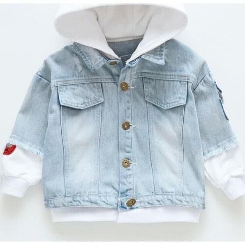 2019 Fashion Baby Boys Spring Autumn Jeans Jacket Long Sleeve Pocket Denim Jacket Coat Children Fashion Street Outerwear Clothes