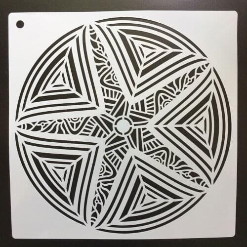 30*30cm size starfishdiy craft mandala mold for painting stencils stamped photo album embossed paper card on wood fabric wall