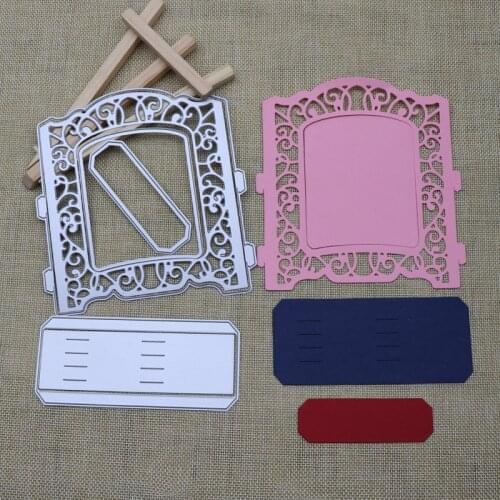 Lace Mirror Frame Metal Cutting Dies Stencil Irregular New Scrapbook DIY Card Making Craft Knife Mold Blade Punch Stencil