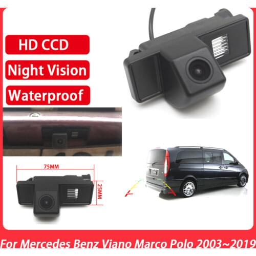 Car Rear View Camera CCD Full HD Night Vision Waterproof Reverse Parking Camera For Mercedes Benz Viano Marco Polo 2003~2019