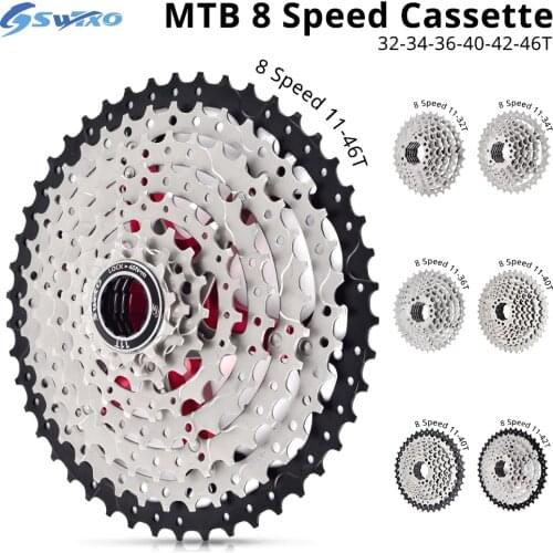 SWTXO MTB Cassette 8 Speed Velocidade 11-32/34/36/40/42/46T Mountain Bike Freewheel Bicycle k7 8v Sprocket for SHIMANO Sram