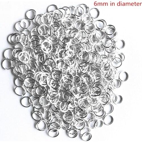 6MM 500pcs Sterling Silver Open Jump Ring Silver Components DIY Jewelry 925 silver findings opening rings