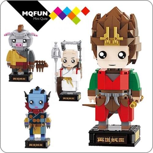 Balody Legend Journey to the West Monkey King WuKong Model DIY Mini Blocks Bricks Building educational Toy for Children Gift