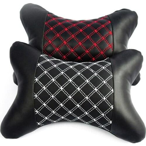 HOT SALES!!! Microfiber Faux Leather Seat Rest Cushion Headrest Neck Pillow Car Accessories