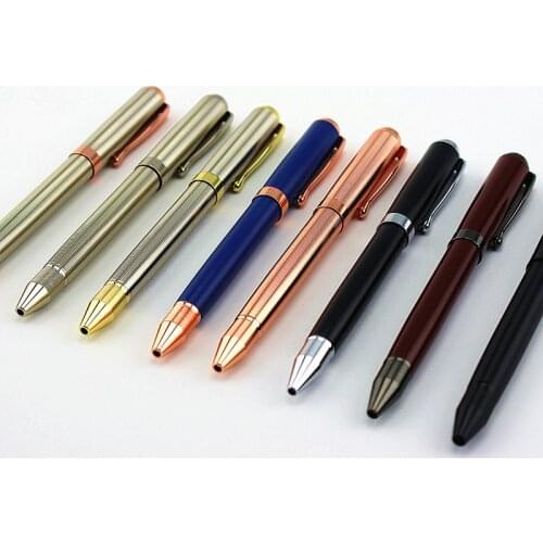 Metal ballpoint pen Stainless steel engraving signature pen mens business writing pen office school stationery
