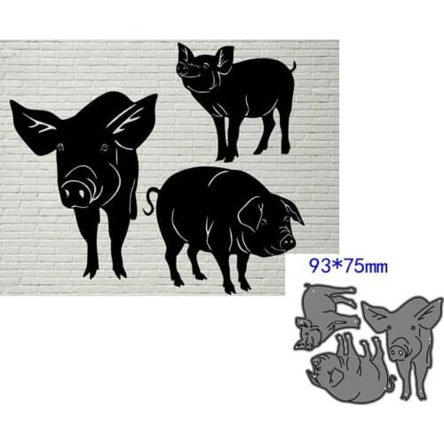 Metal Cutting Dies Cut Die Mold Animal Pig Decoration Scrapbook Paper Craft Knife Mould Blade Punch Stencils Dies