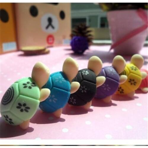 Cute Turtle Shaped Eraser For Kids Students Rubber Erasers Stationery Product Children Office School Supplie 2pc