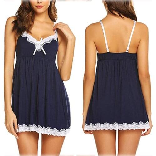 Top Fashion Sexy Lace Halter Neck Womens Nightdress European And American Lingerie Factory Direct Sales