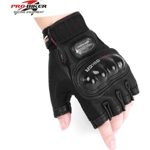 Half-finger Motorcycle Gloves Motorbike Outdoor Sports Riding Breathable Protective Gears Suitable For Night Riding