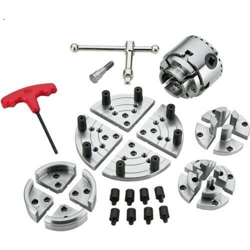 2.75 inch wood lathe chuck set 70mm 4 jaw self centering chuck four jaws woodworking tools set accessories