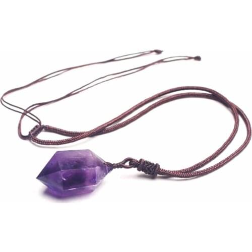 Irregular Hexahedral Double Terminated Amethysts Wand Faceted Specimen Healing Crystal Wand Genuine Natural Amethysts Feng Shui