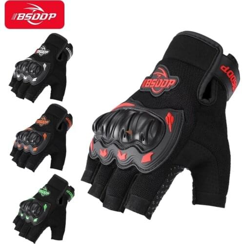 2021 New BSDDP Motorcycle Mens Gloves Outdoor Motocross breathable half finger Racing bike fashion glove protection device