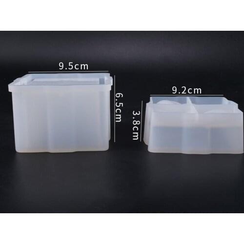 DIY Handmade Gift Box Soap Mould Silica Gel Soft Clay Crystal Epoxy Resin Moulds Creative Gypsum Bow Gift Box Model Mold