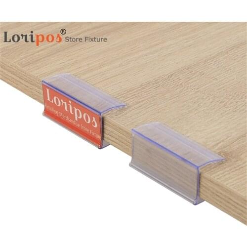 6cm x 2.8cm Glass Wood Shelf Strip Shelf Mounting Data Strip Price Talker Shelf Top Label Holder Sign Display Clip