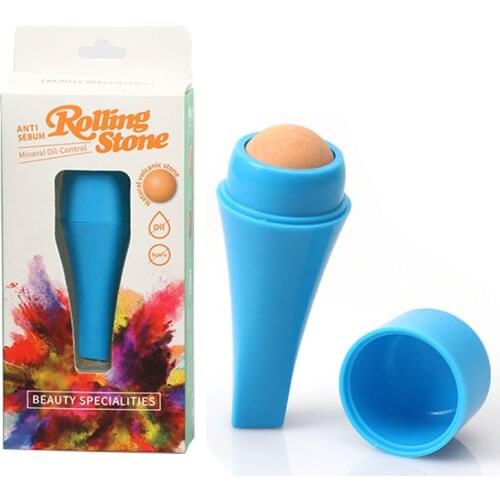 Face Oil Absorbing Roller Volcanic Stone Blemish Remover Face T-zone Oil Removing Rolling Stick Ball Summer Face Shiny Changing