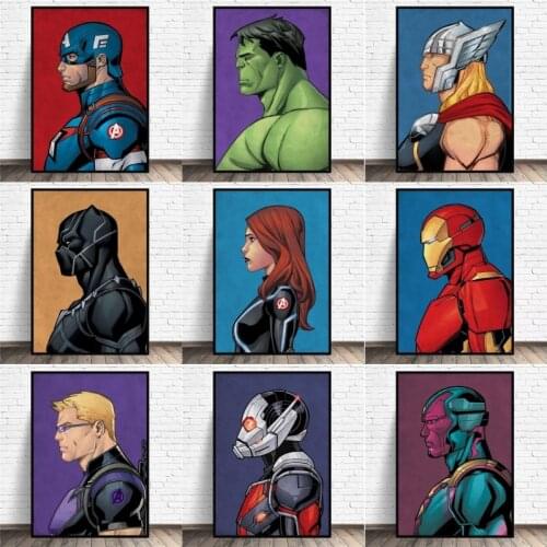 Marvel Avengers Poster Superheroes HD Print Comics Canvas Picture Wall Art Painting Modern KidS Bedroom Living Room Decor